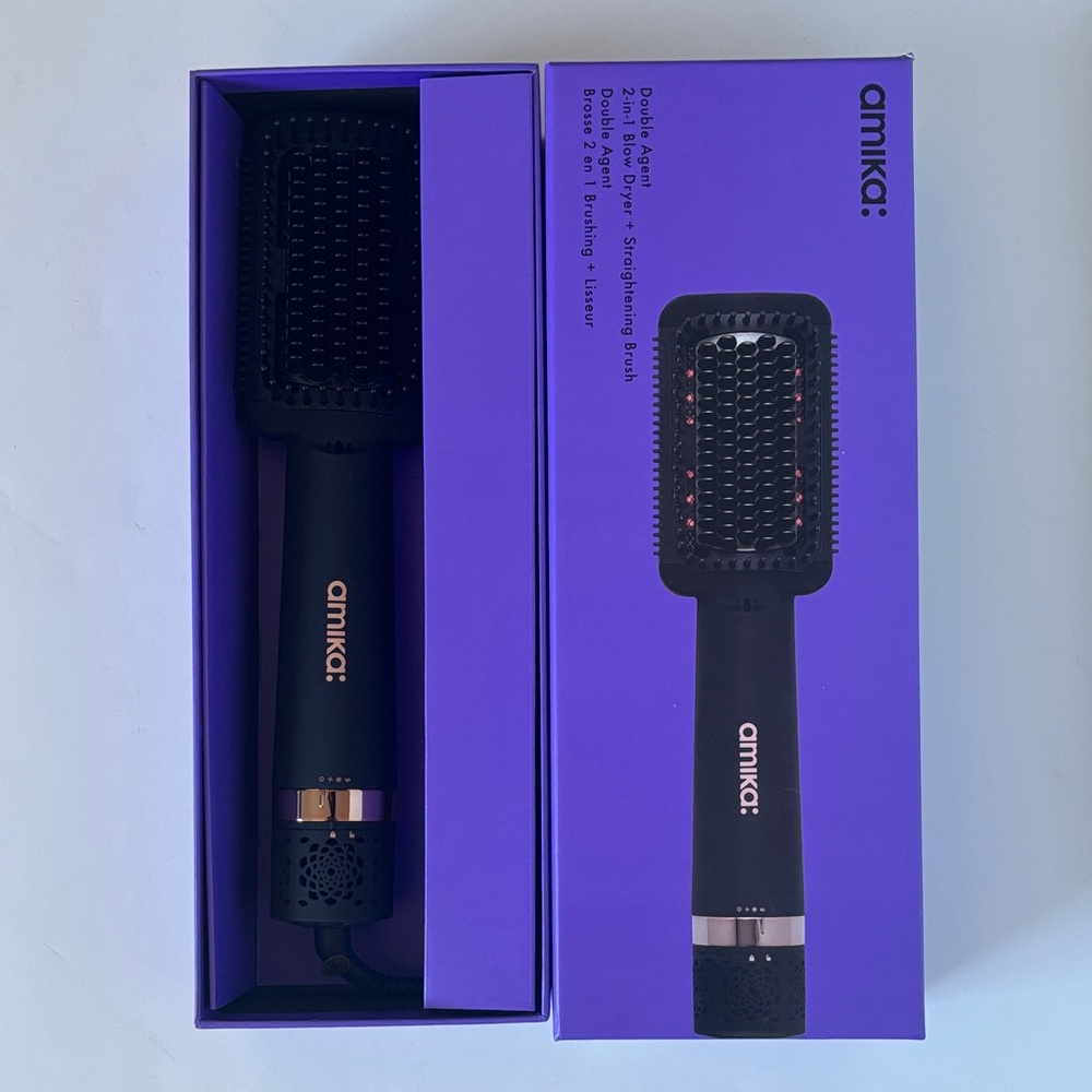Amika Double Agent 2-in-1 Blow Dryer + Straightening Brush